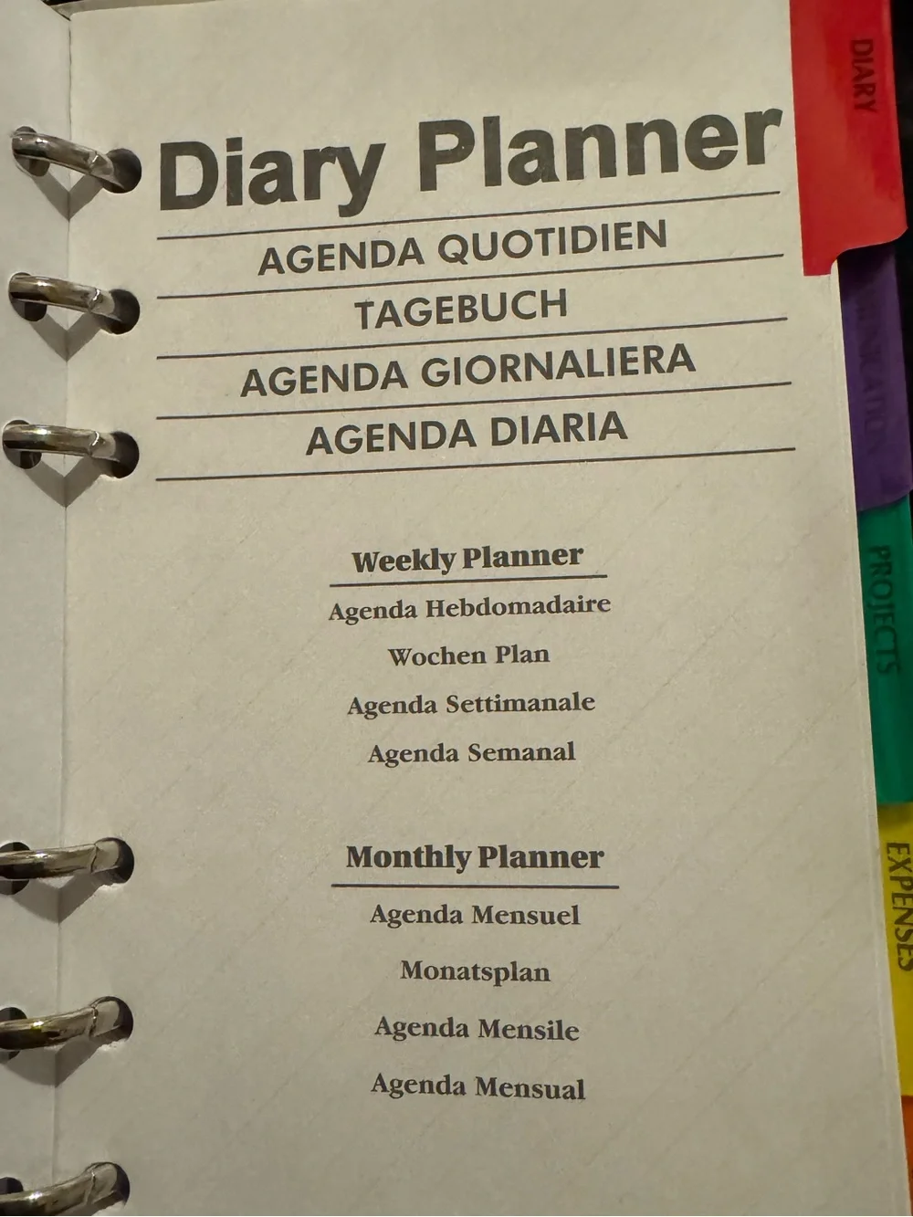 NEW Black Leather Diary Agenda Planner Organizer - Unbranded